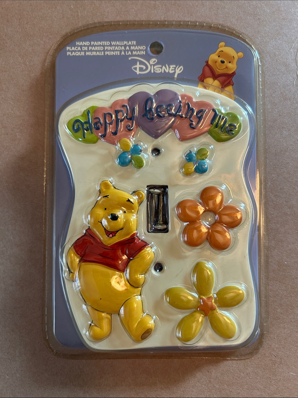 Winnie the Pooh Decorative Light Switch Cover- “Happy Beeing Me”